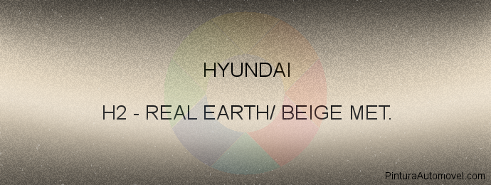Pintura Hyundai H2 Real Earth/ Beige Met.