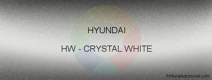 Pintura Hyundai HW Crystal White