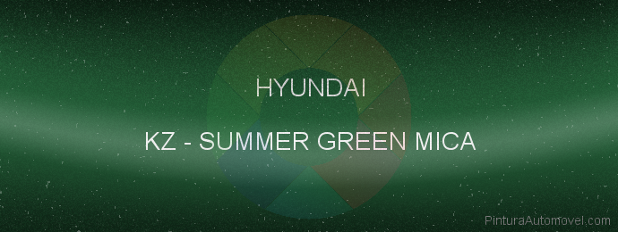 Pintura Hyundai KZ Summer Green Mica