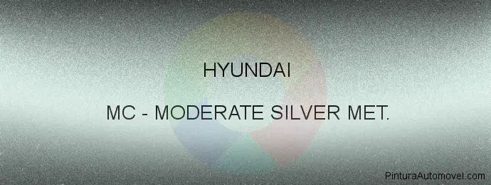 Pintura Hyundai MC Moderate Silver Met.