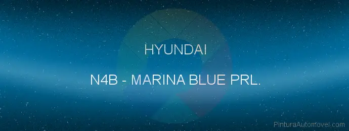 Pintura Hyundai N4B Marina Blue Prl.