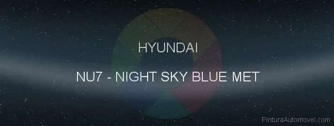 Pintura Hyundai NU7 Night Sky Blue Met