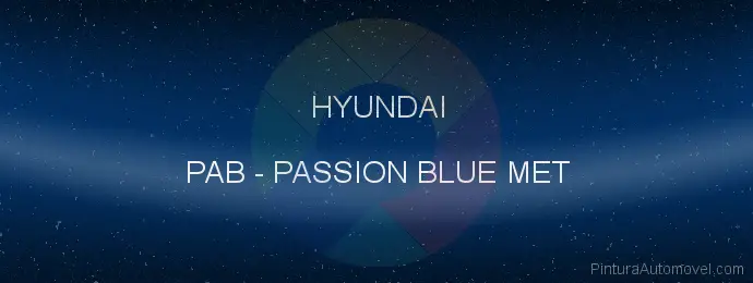 Pintura Hyundai PAB Passion Blue Met