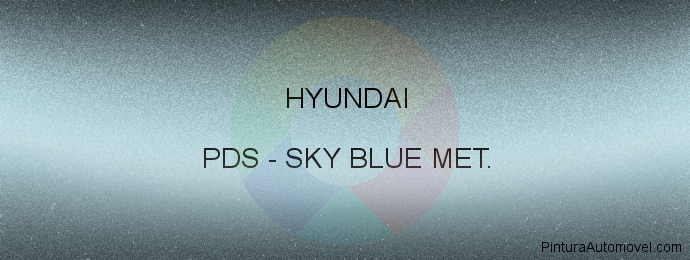 Pintura Hyundai PDS Sky Blue Met.