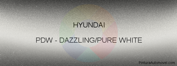 Pintura Hyundai PDW Dazzling/pure White