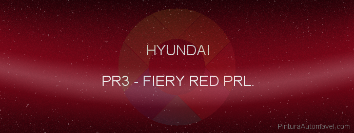 Pintura Hyundai PR3 Fiery Red Prl.