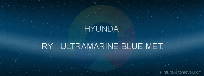 Pintura Hyundai RY Ultramarine Blue Met.