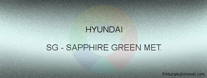 Pintura Hyundai SG Sapphire Green Met.