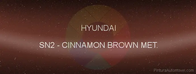 Pintura Hyundai SN2 Cinnamon Brown Met.