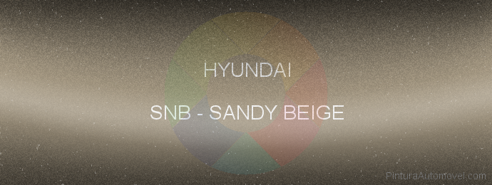 Pintura Hyundai SNB Sandy Beige