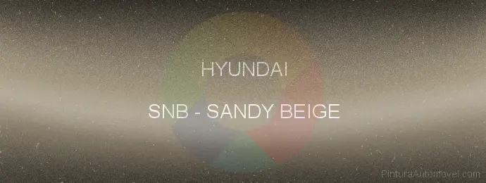 Pintura Hyundai SNB Sandy Beige