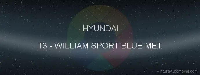 Pintura Hyundai T3 William Sport Blue Met.