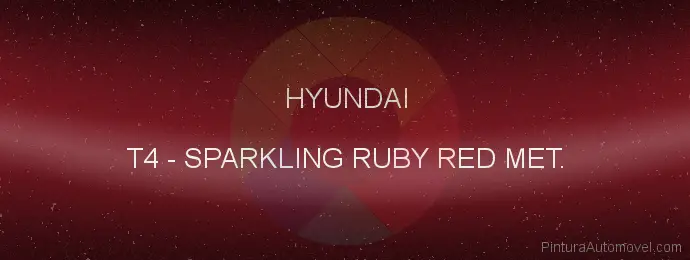 Pintura Hyundai T4 Sparkling Ruby Red Met.