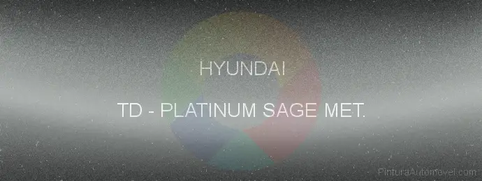 Pintura Hyundai TD Platinum Sage Met.