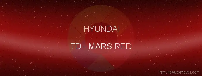 Pintura Hyundai TD Mars Red