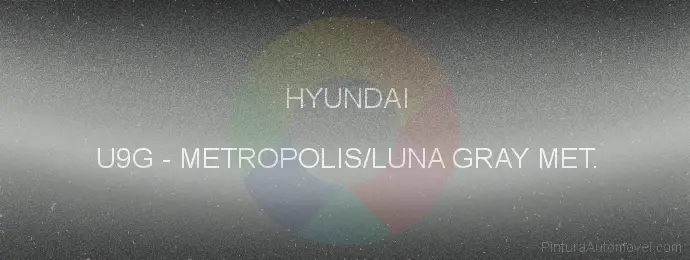 Pintura Hyundai U9G Metropolis/luna Gray Met.