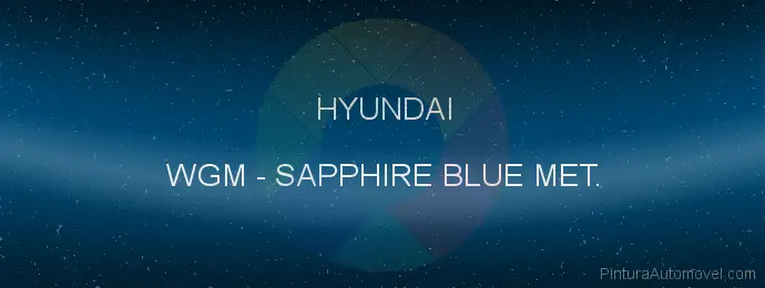 Pintura Hyundai WGM Sapphire Blue Met.