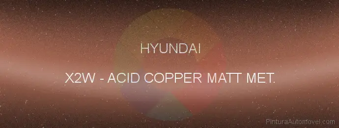 Pintura Hyundai X2W Acid Copper Matt Met.