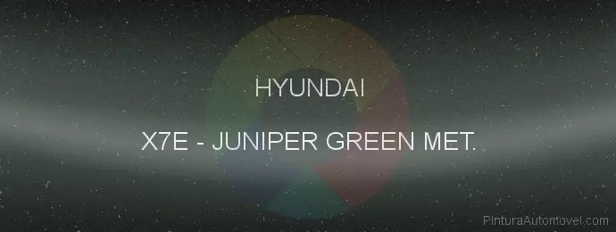 Pintura Hyundai X7E Juniper Green Met.