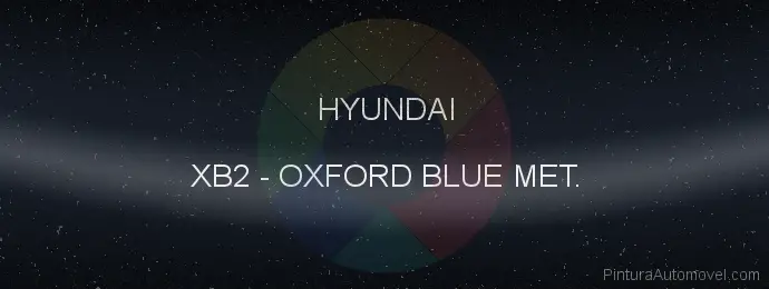 Pintura Hyundai XB2 Oxford Blue Met.