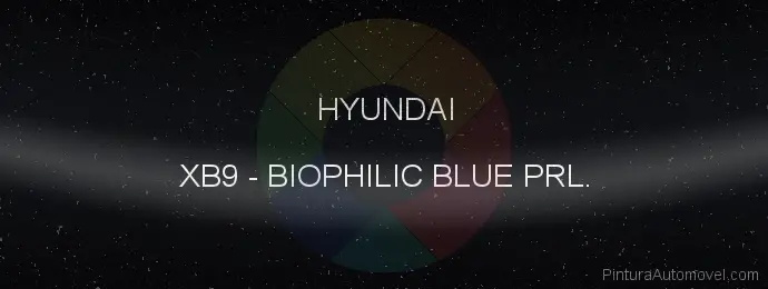 Pintura Hyundai XB9 Biophilic Blue Prl.
