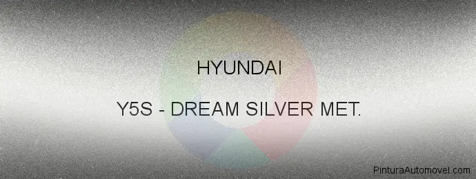 Pintura Hyundai Y5S Dream Silver Met.