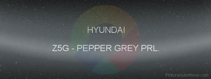 Pintura Hyundai Z5G Pepper Grey Prl.