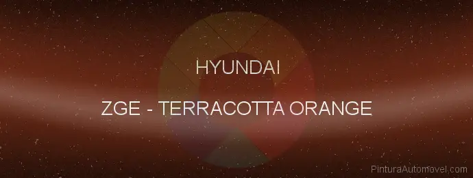 Pintura Hyundai ZGE Terracotta Orange