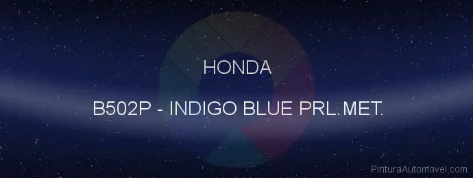 Pintura Honda B502P Indigo Blue Prl.met.