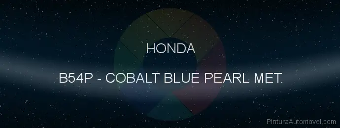 Pintura Honda B54P Cobalt Blue Pearl Met.