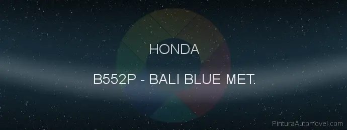 Pintura Honda B552P Bali Blue Met.