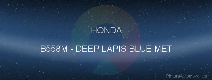 Pintura Honda B558M Deep Lapis Blue Met.