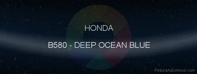 Pintura Honda B580 Deep Ocean Blue