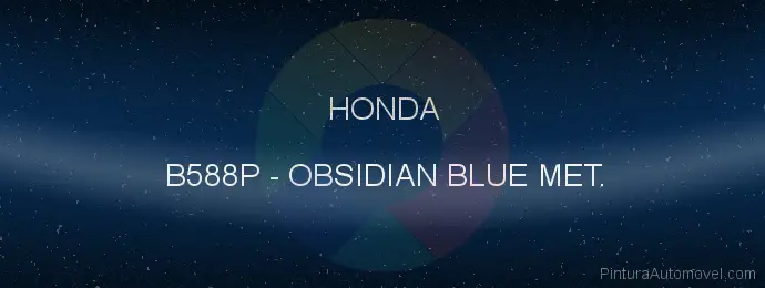 Pintura Honda B588P Obsidian Blue Met.