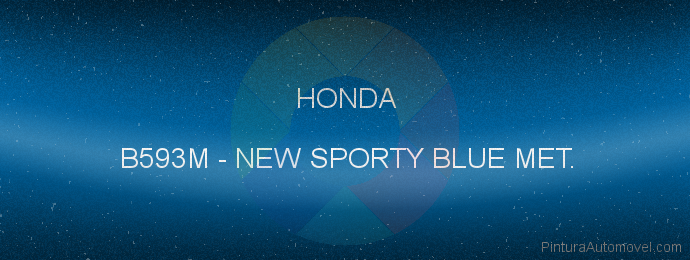 Pintura Honda B593M New Sporty Blue Met.