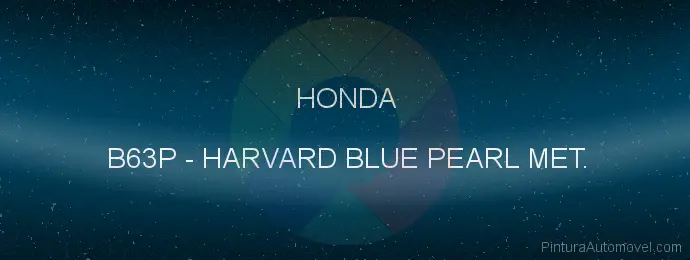 Pintura Honda B63P Harvard Blue Pearl Met.