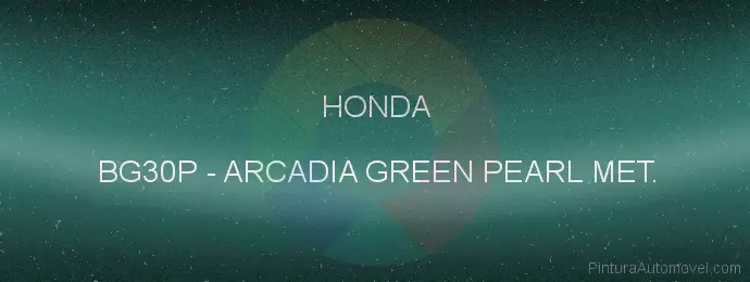 Pintura Honda BG30P Arcadia Green Pearl Met.