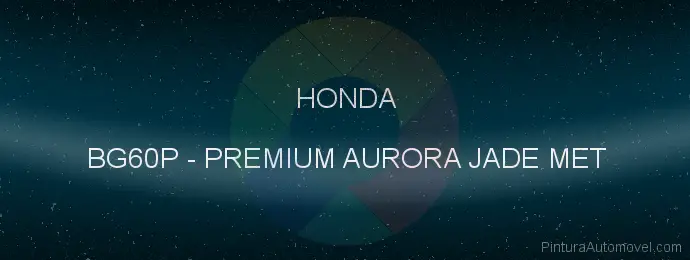 Pintura Honda BG60P Premium Aurora Jade Met