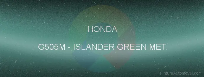 Pintura Honda G505M Islander Green Met.