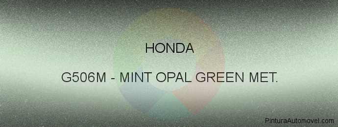 Pintura Honda G506M Mint Opal Green Met.