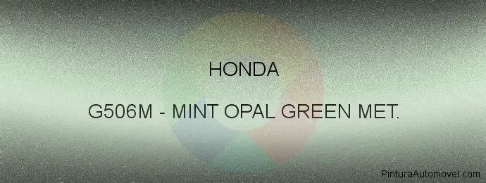 Pintura Honda G506M Mint Opal Green Met.