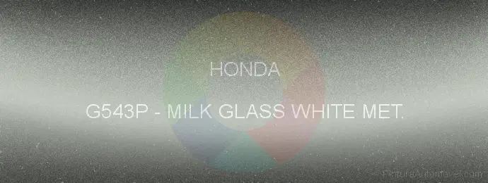 Pintura Honda G543P Milk Glass White Met.