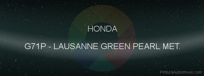 Pintura Honda G71P Lausanne Green Pearl Met.