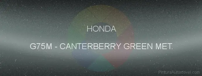 Pintura Honda G75M Canterberry Green Met.