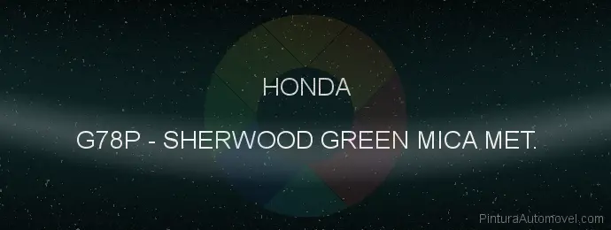 Pintura Honda G78P Sherwood Green Mica Met.