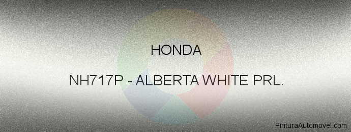Pintura Honda NH717P Alberta White Prl.