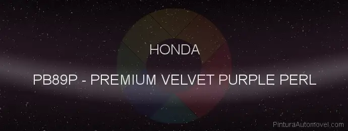 Pintura Honda PB89P Premium Velvet Purple Perl