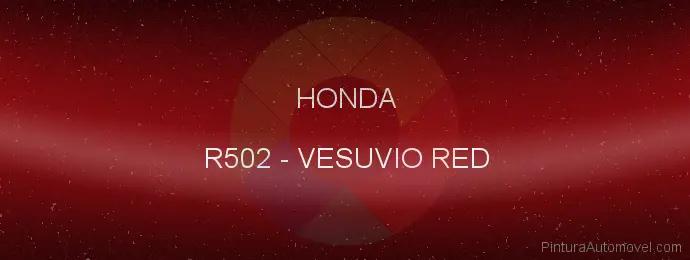 Pintura Honda R502 Vesuvio Red