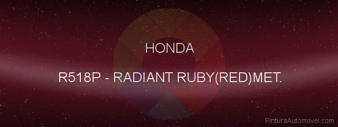 Pintura Honda R518P Radiant Ruby(red)met.