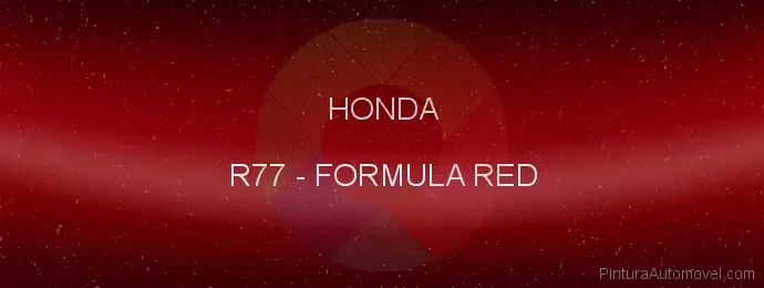 Pintura Honda R77 Formula Red